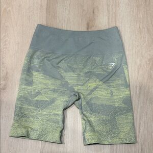 Gymshark Green and Gray Athletic Shorts